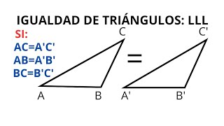 GEOMETRÍA EUCLIDIANA PROPOSICIÓN VI IGUALDAD DE TRIÁNGULOS LLL [upl. by Esilehc]