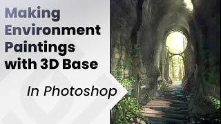 Making environment paintings with 3D base  photoshop [upl. by Henigman]