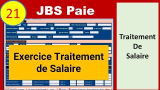 21  Traitement de Salaire  Exercice dapplication [upl. by Ecirehs725]