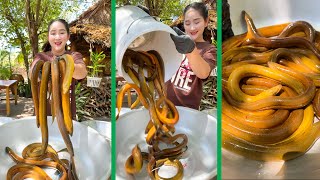 Mommy Chef Cook Eel for 2 Delicious recipe and eat  Amazing Eel Cooking Style  Cooking with Sros [upl. by Odo915]