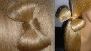 ZOPFSCHLEIFE in 1 Min HAARSCHLEIFE Frisur für MÄDCHEN SCHULEALLTAG Hair Bow Hairstyle Peinado [upl. by Yellas]