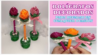 Hermosos Bolígrafos decorados para regalar o decorar tu oficina [upl. by Eikcid988]