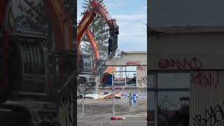 Abandoned school getting demolished demolition building shorts [upl. by Sim543]