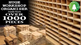 Huge Workshop Organiser Made From Recycled Pallets Over 1000 Separate HandSanded Pieces [upl. by Semele]