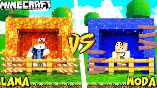 BAZA Z LAWY VS BAZA Z WODY  MINECRAFT  Vito vs Bella [upl. by Yltsew256]