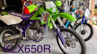 1996 KAWASAKI KLX650R D1 sitting for 1 year [upl. by Emerej]