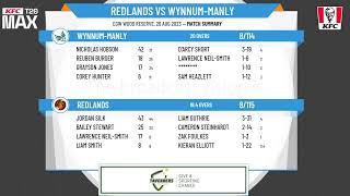 KFC T20 Max  Redlands v WynnumManly [upl. by Haletta]