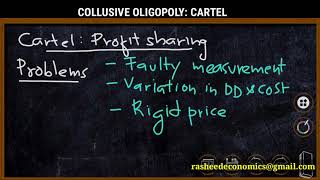 COLLUSIVE OLIGOPOLY  CARTEL Profit Sharing and Market Sharing Cartel [upl. by Skyler]