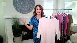 Cuddl Duds Cotton Core Set of 2 34 Sleeve Swing Tops on QVC [upl. by Sean]