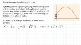 Kwadratische functies  Toepassingen van kwadratische functies 3 HAVO amp 3 VWO [upl. by Aneeres]