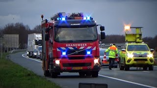 Grote inzet Hulpdiensten voor een Ernstig Ongeval op de A4 bij Dinteloord [upl. by Eilssel857]