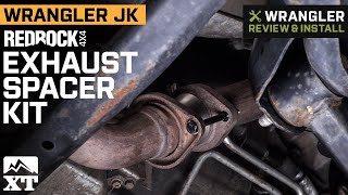 20122018 Wrangler JK RedRock 4x4 Exhaust Spacer Kit for 250 Inch Lift Review amp Install [upl. by Eiggam]