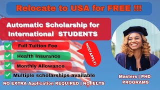 Fully Funded Scholarships for International Students Study in USA for FREE  No Extra Application [upl. by Delogu]