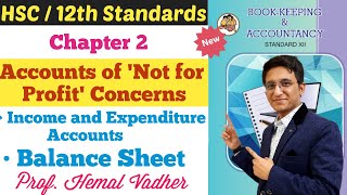 Account of Not for Profit Concerns  Income amp Exp Account  Balance Sheet  Chapter 2  Class 12th [upl. by Llereg]