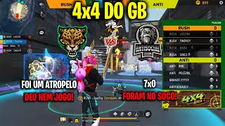 4x4 DO GB12  RUSH vs ANTISOCIAL  DEU NEM JOGO 7x0 E FORAM NO SOCO CLIPS FF [upl. by Tegirb]