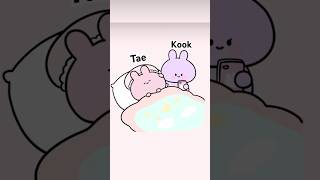 Jungkook🐰being the slave for taetae😂😂taekook funny cute comedy ff bts artsybabeworldTk [upl. by Ford]