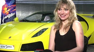 Imogen Poots Interview  Need For Speed 2014 JoBlocom HD [upl. by Ellebana]