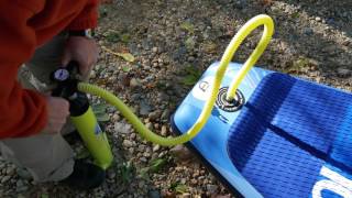 How To Pump Up Your Inflatable SUP Using A Manual Inflator [upl. by Lebisor]