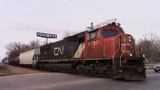 NOW IN HD CN 5739 Southbound at H Ave Cedar Rapids IA [upl. by Ydnim]