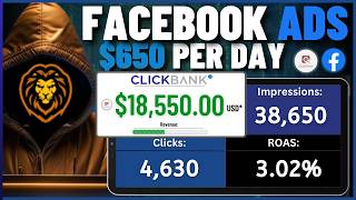 NEW CLICKBANK Facebook Ads Affiliate Marketing To Make 650DAY Step By Step For Beginners [upl. by Armanda]