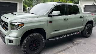 2021 Toyota Tundra TRD Pro 3yr UPDATE New wheels amp tires exhaust modification Lunar Rock [upl. by Redleh105]