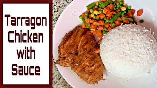 Tarragon Chicken with Sauce  دجاج طرخون مع الصلصة  鸡 By Ksr English amp Arabic Subtitles [upl. by Ahtiekal785]