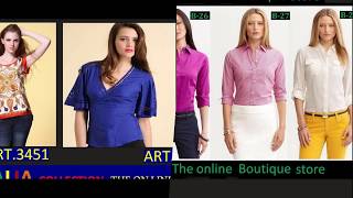 Blusas para oficinas en algodón PimaBlusas tendencia primavera verano 2015 [upl. by Ylecic]