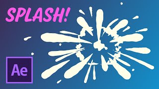 Splash animation  using NEW tapered shape strokes  After Effects Tutorial [upl. by Nagud]