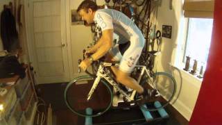 Aggressive riding on Tacx Galaxia rollers [upl. by Rapsag]