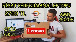 2500 TL FİYAT PERFORMANS  LENOVO IDEAPAD 3 AMD 3020E  İLK KURULUM  FREEDOS KURULUMU [upl. by Juna]