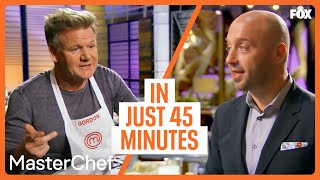 Gordon Makes A 3 Course Dinner In 45 Minutes  Season 9 Ep 17  MASTERCHEF [upl. by Yellah]