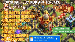 Download Clash of Clans Mod apk terbaru 2024 100 no password [upl. by Ahseem]