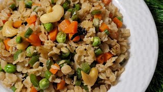 Oats Pulao Recipe  Tasty and easy Otas Pulao  Recipe for weight loss  Healthy Rolled Oats Pulao [upl. by Akira]