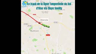 Voici le tracé de la ligne Tangentielle du Val dOise [upl. by Aicitel39]