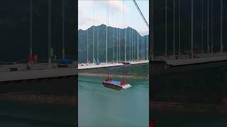 云阳复兴长江大桥吊装过程The hoisting process of Yunyang Fuxing Yangtze River Bridge [upl. by Ydahs244]