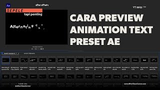 TRIK PREVIEW ANIMATION TEXT PRESET AFTER EFFECTS [upl. by Nagirrek]