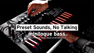 minilogue bass  Preset Sounds No Talking [upl. by Anuaek992]