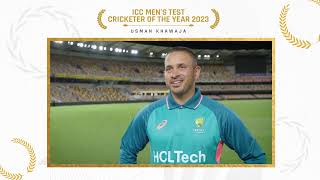 Usman Khawaja wins the ICC Mens Test Cricketer of the Year 2023 [upl. by Antonia]