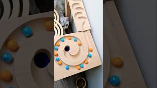 Marble Run Race ASMR 28 Wooden ✨️ Tracks ✨️ Course Satisfying 😌 shorts marblerun asmr [upl. by Hak]