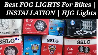 12 volt battery led bulb kaise jalayeb  Best FOG LIGHTS For Bikes  INSTALLATION  HJG Lights [upl. by Bridgid]