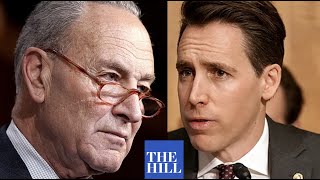 Schumer BLASTS Josh Hawley in Senate floor speech [upl. by Litnahc]