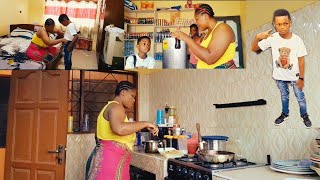 Christmas Vacation School morning routine in a Ghanaian home 🇬🇭 stressful morning [upl. by Ahsoyek411]