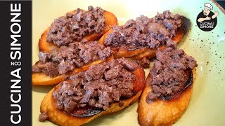 Crostini con fegatini di pollo Toscani [upl. by Lotsyrc]