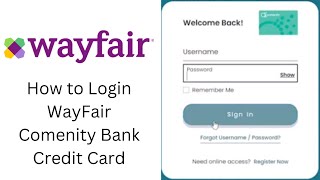 How to Login WayFair Comenity Bank Credit Card Wayfair Credit Card Login for MasterCard Payment [upl. by Leuqram546]