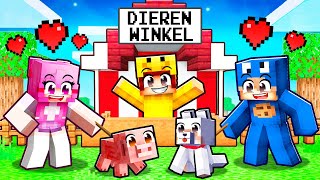 Ik OPEN Een DIERENWINKEL Minecraft Survival [upl. by Tilly776]