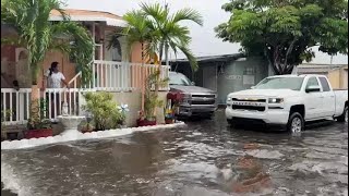 Hialeah neighborhood already dealing with major flooding [upl. by Tellford278]