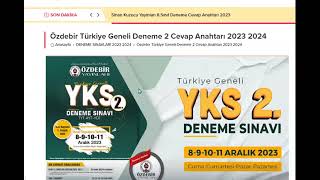 ÖZDEBİR 20232024 TYT AYT 2 DENEME SINAVI 8910 ARALIK  ÖZDEBİR DENEME CEVAP ANAHTARI 2024 [upl. by Ching299]