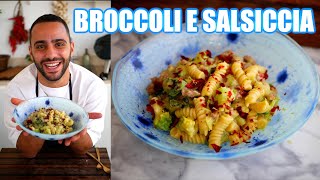 Pasta BROCCOLI🥦 e SALSICCIA🥩 croccante con PEPERONE CRUSCO [upl. by Atelahs]