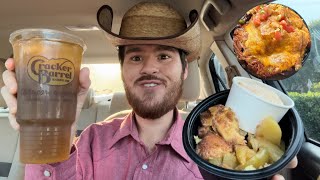 Cracker Barrel Apple French Toast Bake Hashbrown Casserole Sheppard’s Pie and Apple Tea Review [upl. by Grati]