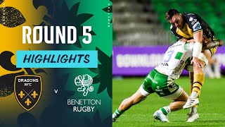 Dragons RFC v Benetton  Highlights  Round 5  URC 202425 [upl. by Helse292]